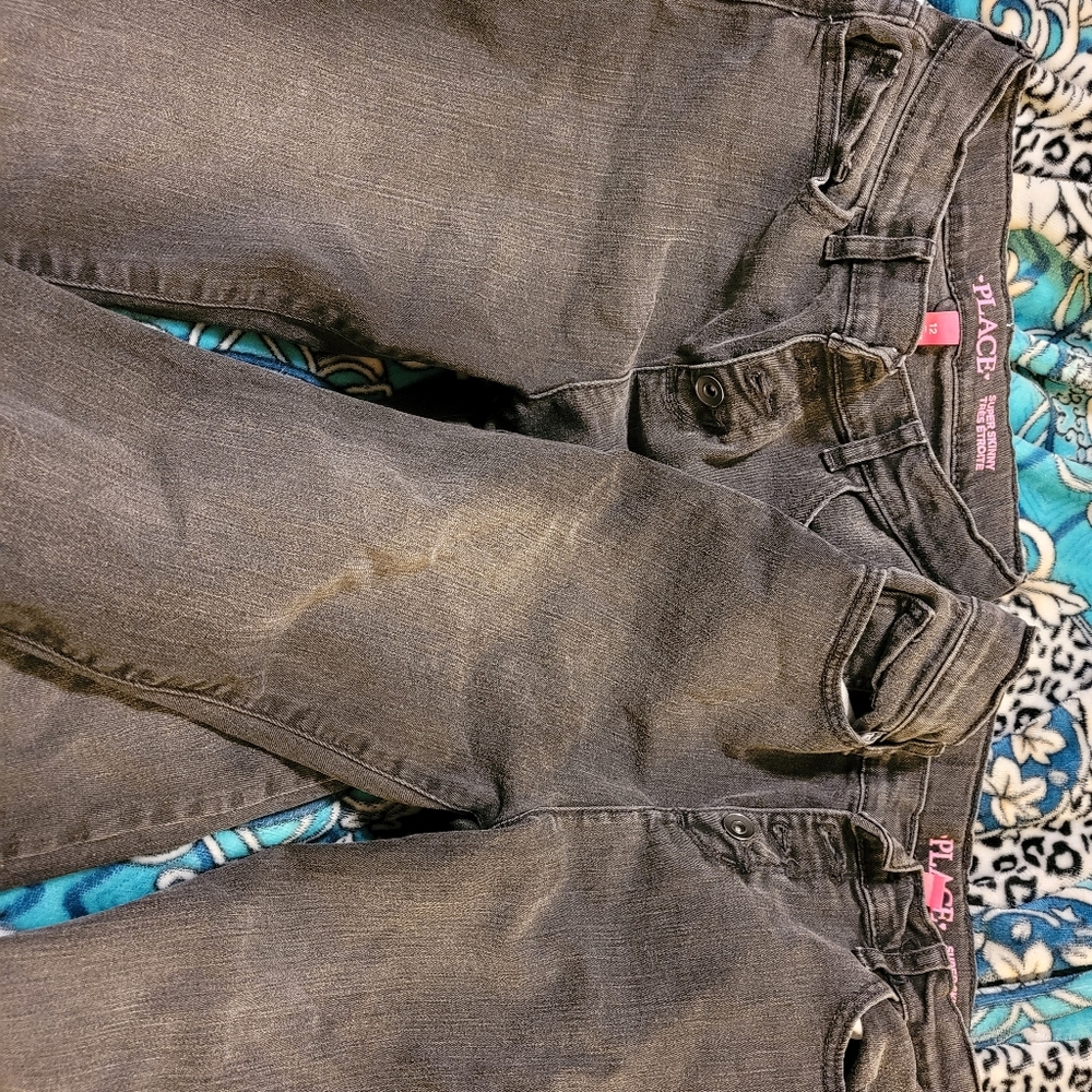 2 Pair Girl's Black Jeans. BRAND NEW! Size 12